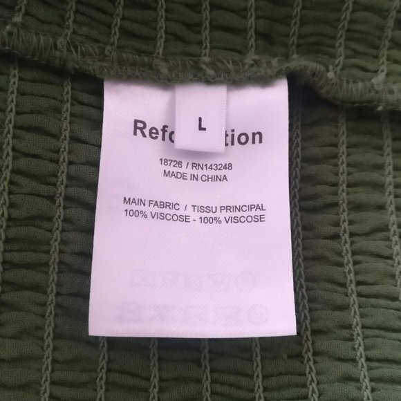 Reformation Pinto Smocked Square Neck Top - Picture 7 of 7